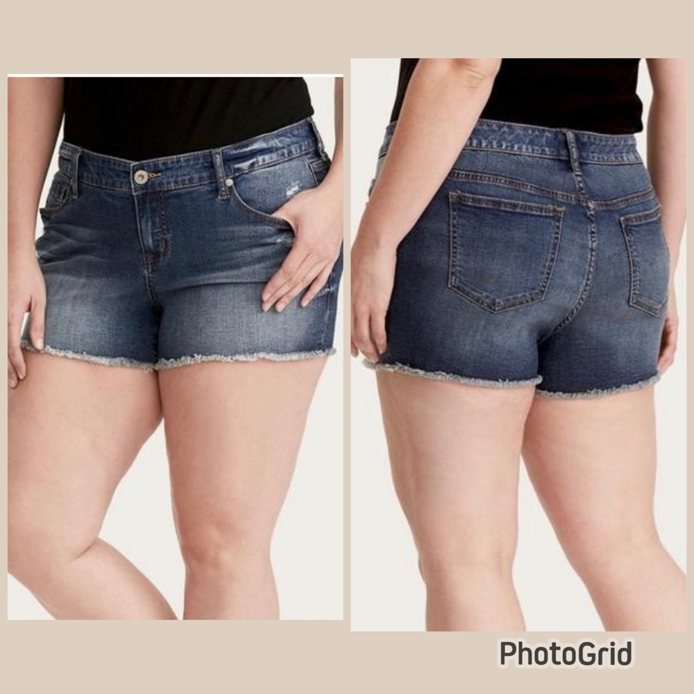 Torrid Skinny Denim Short Blue